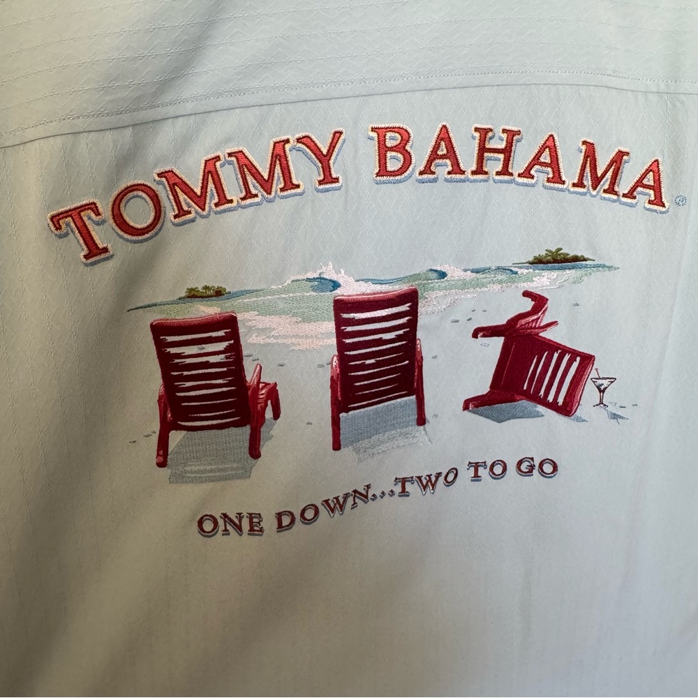 Tommy Bahama Light Blue Embroidered Polo